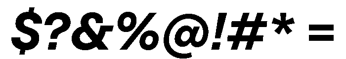SFT Schrifted Sans TRIAL Bold It Comp Font OTHER CHARS