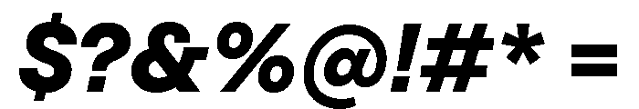 SFT Schrifted Sans TRIAL ExBold It Comp Font OTHER CHARS