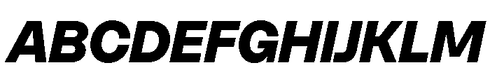 SFT Schrifted Sans TRIAL ExBold It Comp Font UPPERCASE