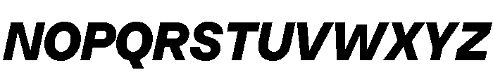 SFT Schrifted Sans TRIAL ExBold It Comp Font UPPERCASE