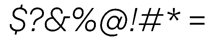 SFT Schrifted Sans TRIAL ExLight It Comp Font OTHER CHARS