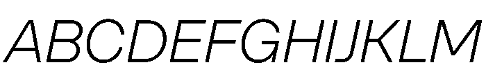 SFT Schrifted Sans TRIAL ExLight It Comp Font UPPERCASE