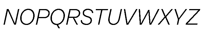SFT Schrifted Sans TRIAL ExLight It Comp Font UPPERCASE