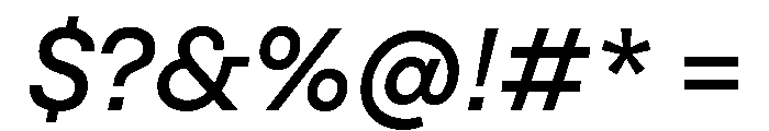 SFT Schrifted Sans TRIAL Medium It Comp Font OTHER CHARS