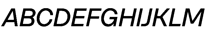 SFT Schrifted Sans TRIAL Medium It Comp Font UPPERCASE