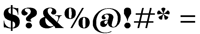 SFT Schrifted Serif TRIAL D Black Font OTHER CHARS
