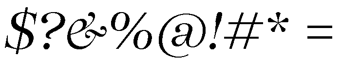 SFT Schrifted Serif TRIAL D Italic Font OTHER CHARS