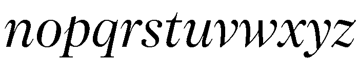 SFT Schrifted Serif TRIAL D Italic Font LOWERCASE