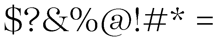 SFT Schrifted Serif TRIAL D Light Font OTHER CHARS