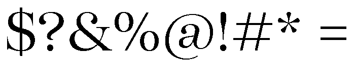 SFT Schrifted Serif TRIAL D Regular Font OTHER CHARS