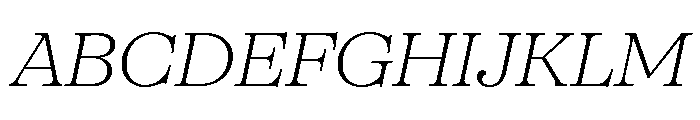 SFT Schrifted Serif TRIAL SH ExLight It Font UPPERCASE