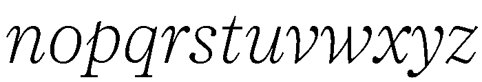 SFT Schrifted Serif TRIAL SH ExLight It Font LOWERCASE