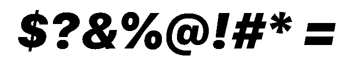 SF Compact Text Heavy Italic Font OTHER CHARS