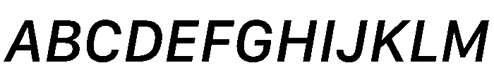 SF Compact Text Medium Italic Font UPPERCASE