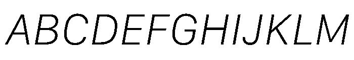 SF Compact Text Thin Italic Font UPPERCASE
