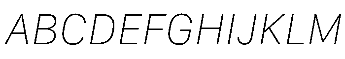 SF Compact Text Ultralight Italic Font UPPERCASE
