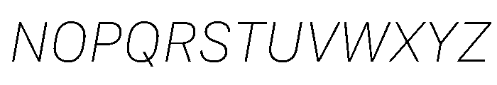 SF Compact Text Ultralight Italic Font UPPERCASE