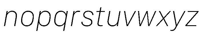 SF Compact Text Ultralight Italic Font LOWERCASE