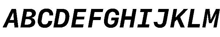 SF Mono Bold Italic Font UPPERCASE