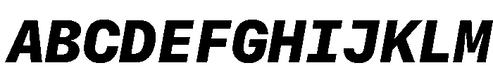 SF Mono Heavy Italic Font UPPERCASE