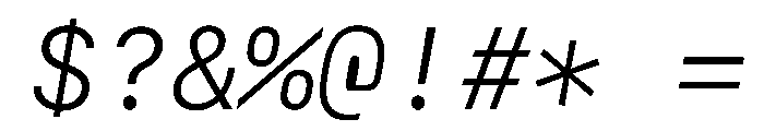 SF Mono Light Italic Font OTHER CHARS
