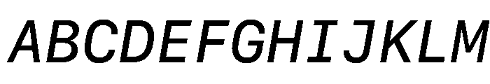 SF Mono Medium Italic Font UPPERCASE