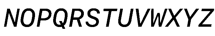 SF Mono Medium Italic Font UPPERCASE