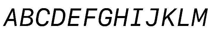 SF Mono Regular Italic Font UPPERCASE