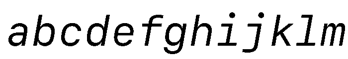SF Mono Regular Italic FONT