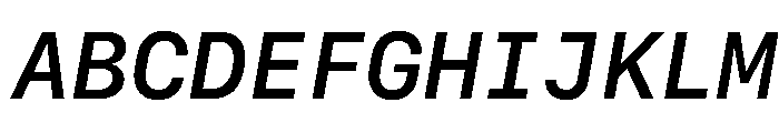 SF Mono Semibold Italic Font UPPERCASE