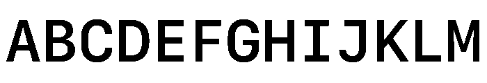 SF Mono Semibold Font UPPERCASE