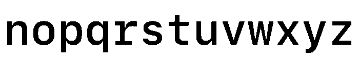 SF Mono Semibold Font LOWERCASE