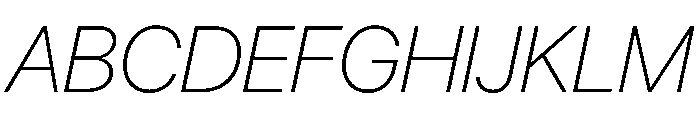 SF Pro Display Thin Italic Font UPPERCASE