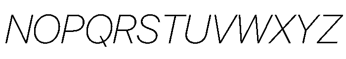 SF Pro Display Thin Italic Font UPPERCASE