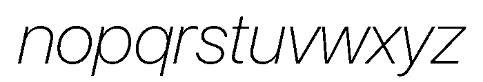 SF Pro Display Thin Italic Font LOWERCASE