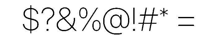 SF Pro Display Thin Font OTHER CHARS