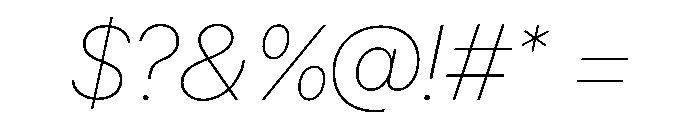 SF Pro Display Ultralight Italic Font OTHER CHARS