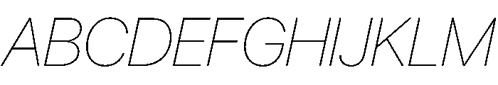 SF Pro Display Ultralight Italic Font UPPERCASE