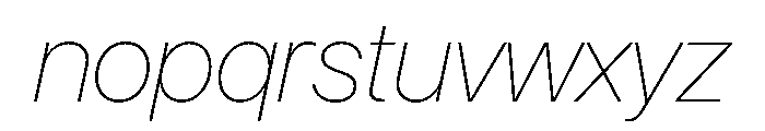 SF Pro Display Ultralight Italic Font LOWERCASE