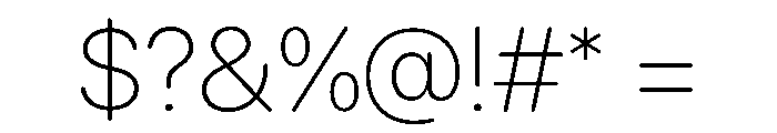 SF Pro Rounded Thin Font OTHER CHARS