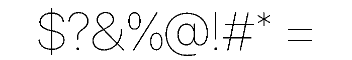 SF Pro Rounded Ultralight Font OTHER CHARS