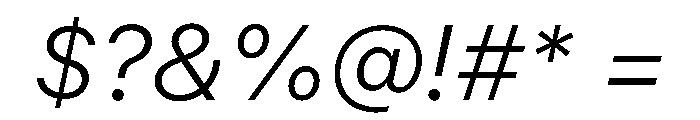 SF Pro Text Light Italic Font OTHER CHARS