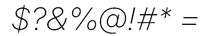 SF Pro Text Thin Italic Font OTHER CHARS