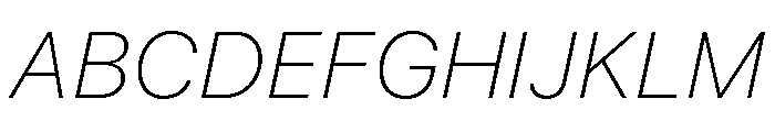 SF Pro Text Thin Italic Font UPPERCASE