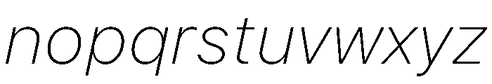 SF Pro Text Thin Italic Font LOWERCASE