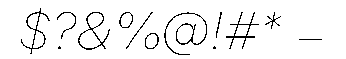 SF Pro Text Ultralight Italic Font OTHER CHARS