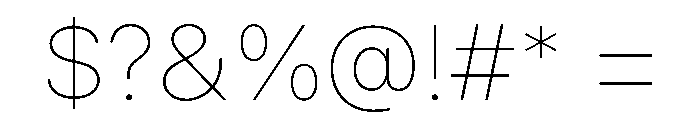 SF Pro Text Ultralight Font OTHER CHARS