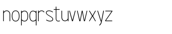 SF Crater Thin Font LOWERCASE