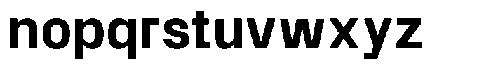 SF Paraid sans Semi Bold Font LOWERCASE