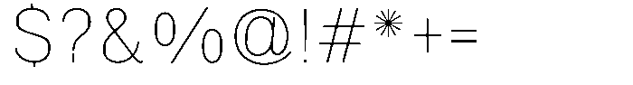 SF Paraid sans Thin Font OTHER CHARS